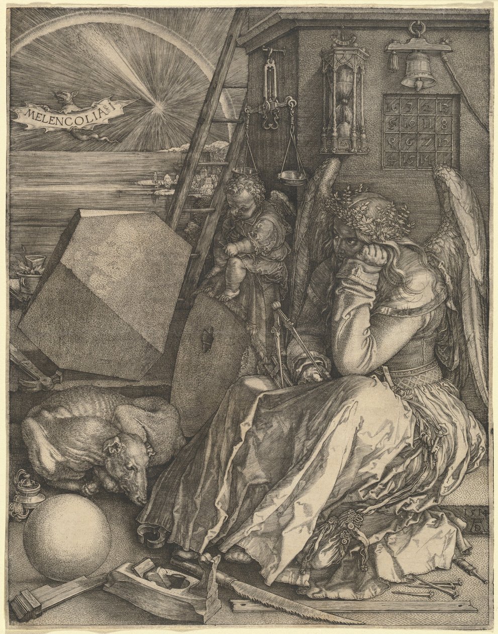 Melankolie I od Albrecht Dürer