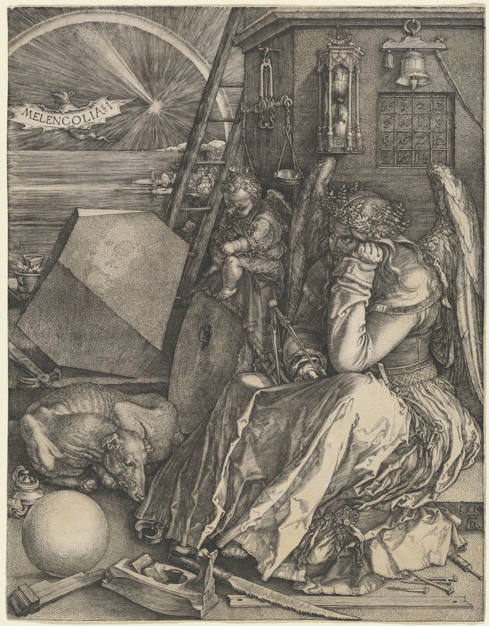 Melankolie I od Albrecht Dürer