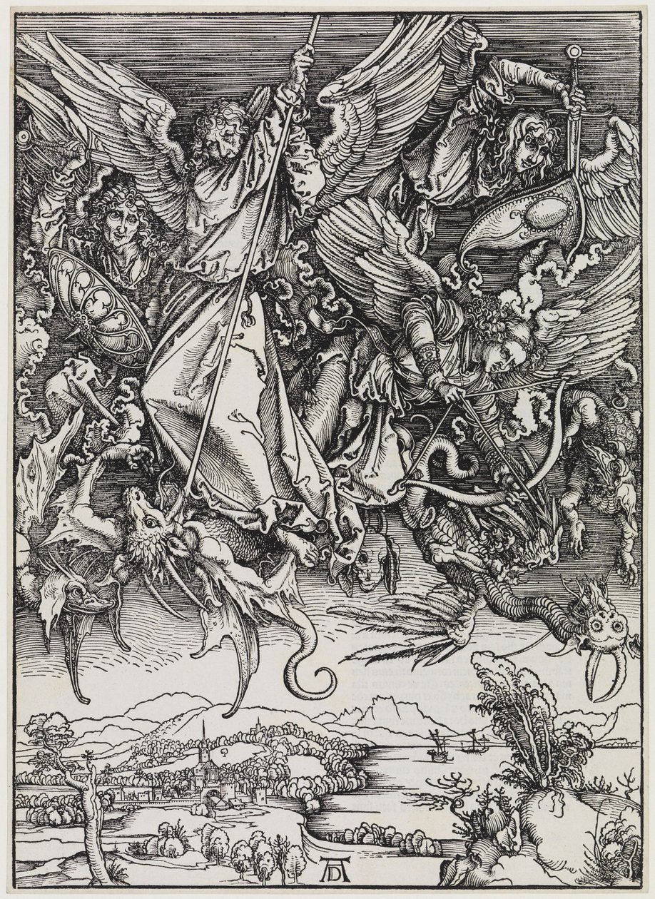 Michaelův boj s drakem od Albrecht Dürer