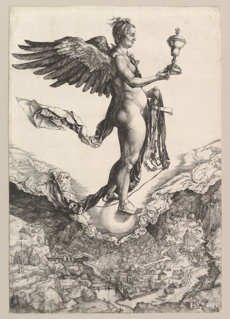 Nemesis The Great Fortune, 1501-2. od Albrecht Dürer