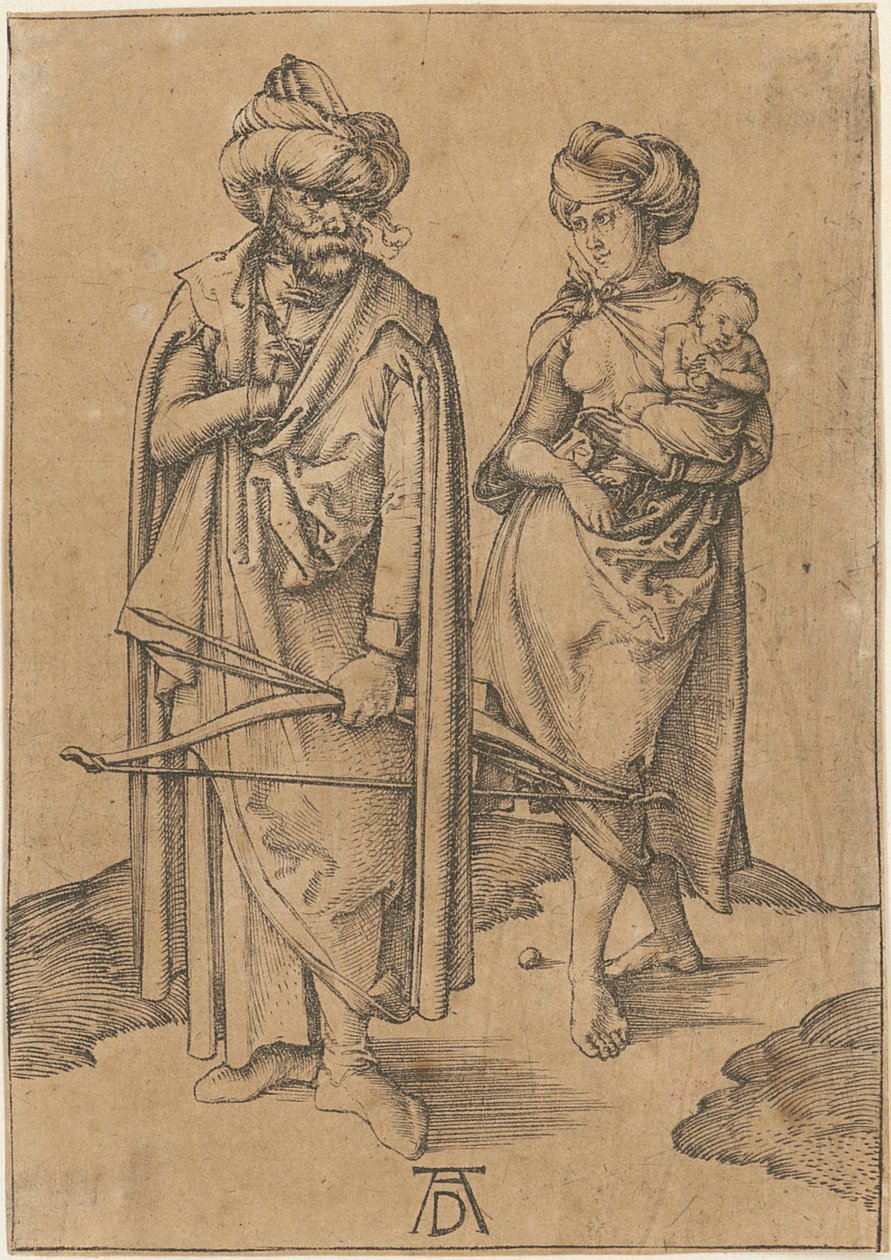 Orientálec a jeho žena od Albrecht Dürer