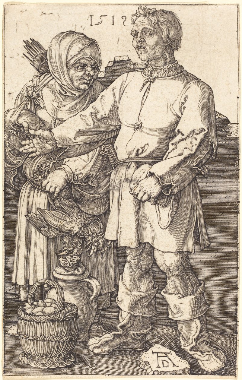 Selský pár na trhu od Albrecht Dürer