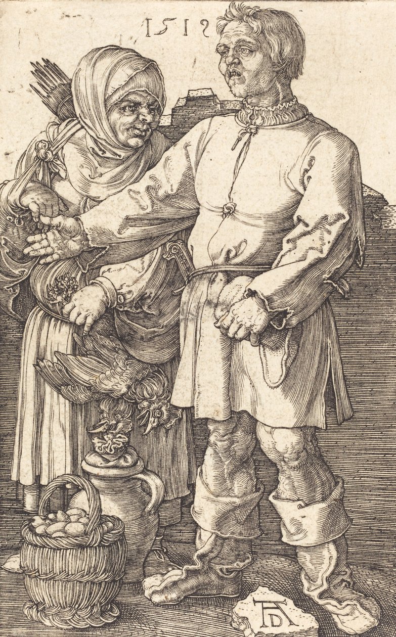 Selský pár na trhu, 1519. od Albrecht Dürer