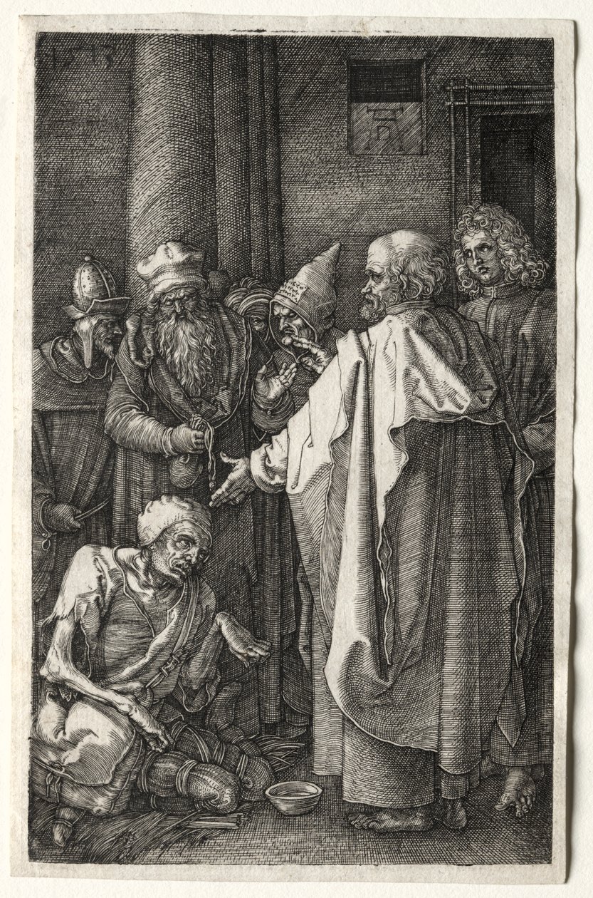 Petr a Jan léčení mrzáka u brány chrámu od Albrecht Dürer