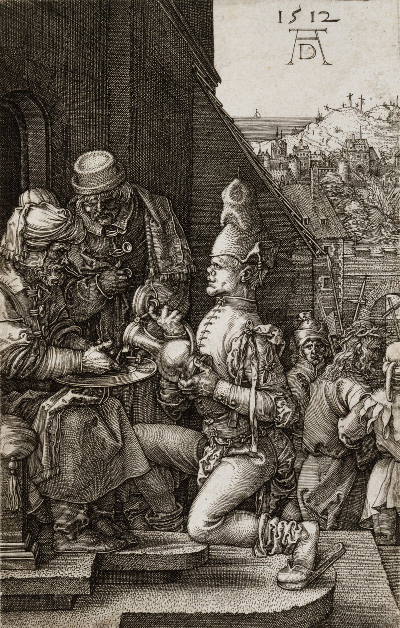 Pilát si myje ruce z Umučení, 1512 od Albrecht Dürer