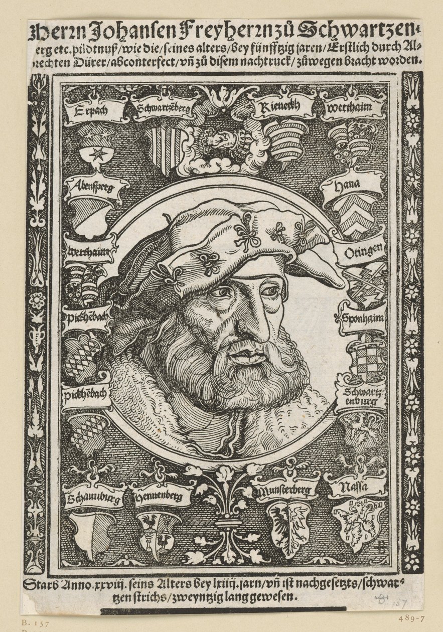 Portrét Johannese, barona zu Schwarzenberg od Albrecht Dürer