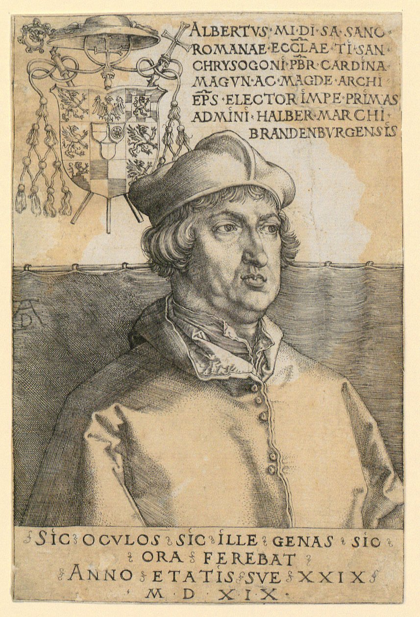Portrét kardinála Albrechta z Braniborska od Albrecht Dürer