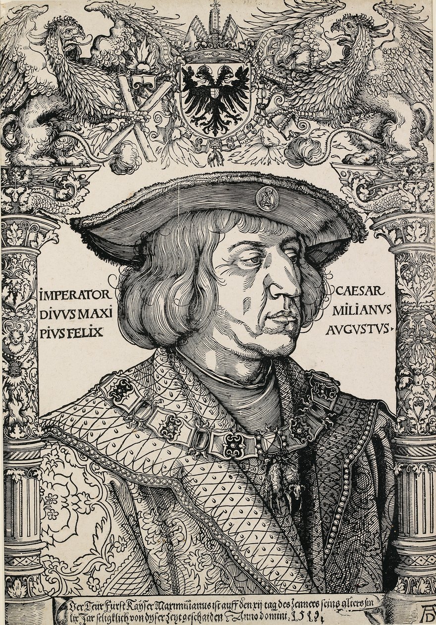 Portrét císaře Maxmiliána I., c1519 od Albrecht Dürer
