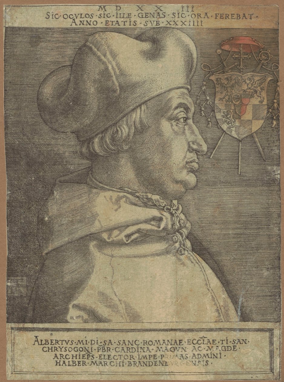 Portrét kardinála Albrechta von Brandenburg (takzvaného Velkého kardinála) od Albrecht Dürer