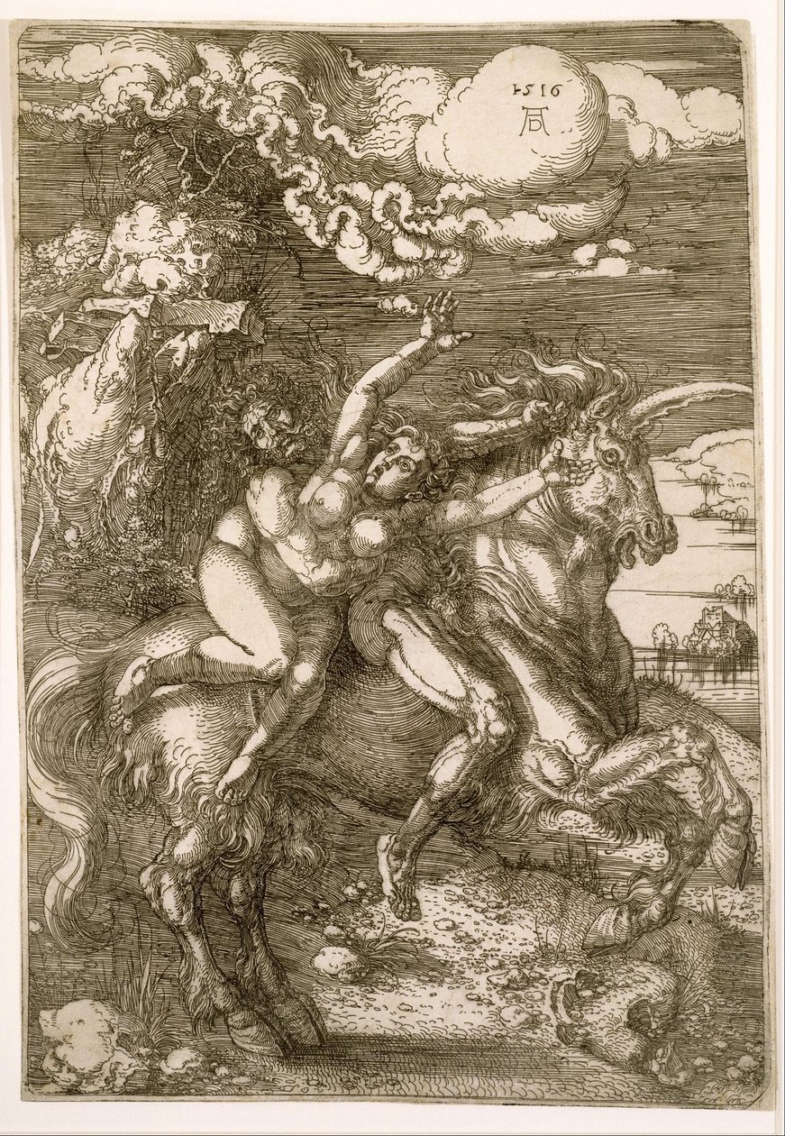 Znásilnění Prosperpiny (Únos na jednorožci) od Albrecht Dürer