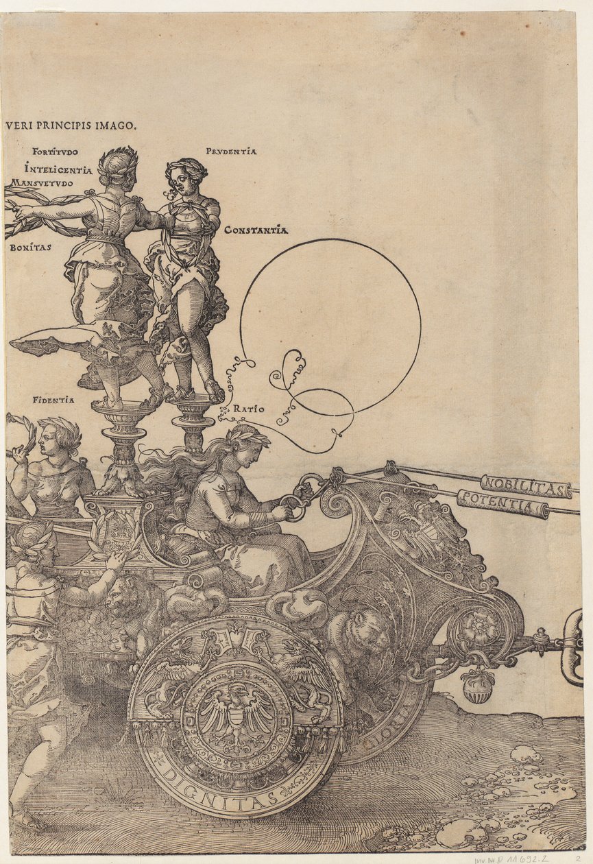 Pravá polovina vozu, list 2 ze série „Velký triumfální vůz“ od Albrecht Dürer