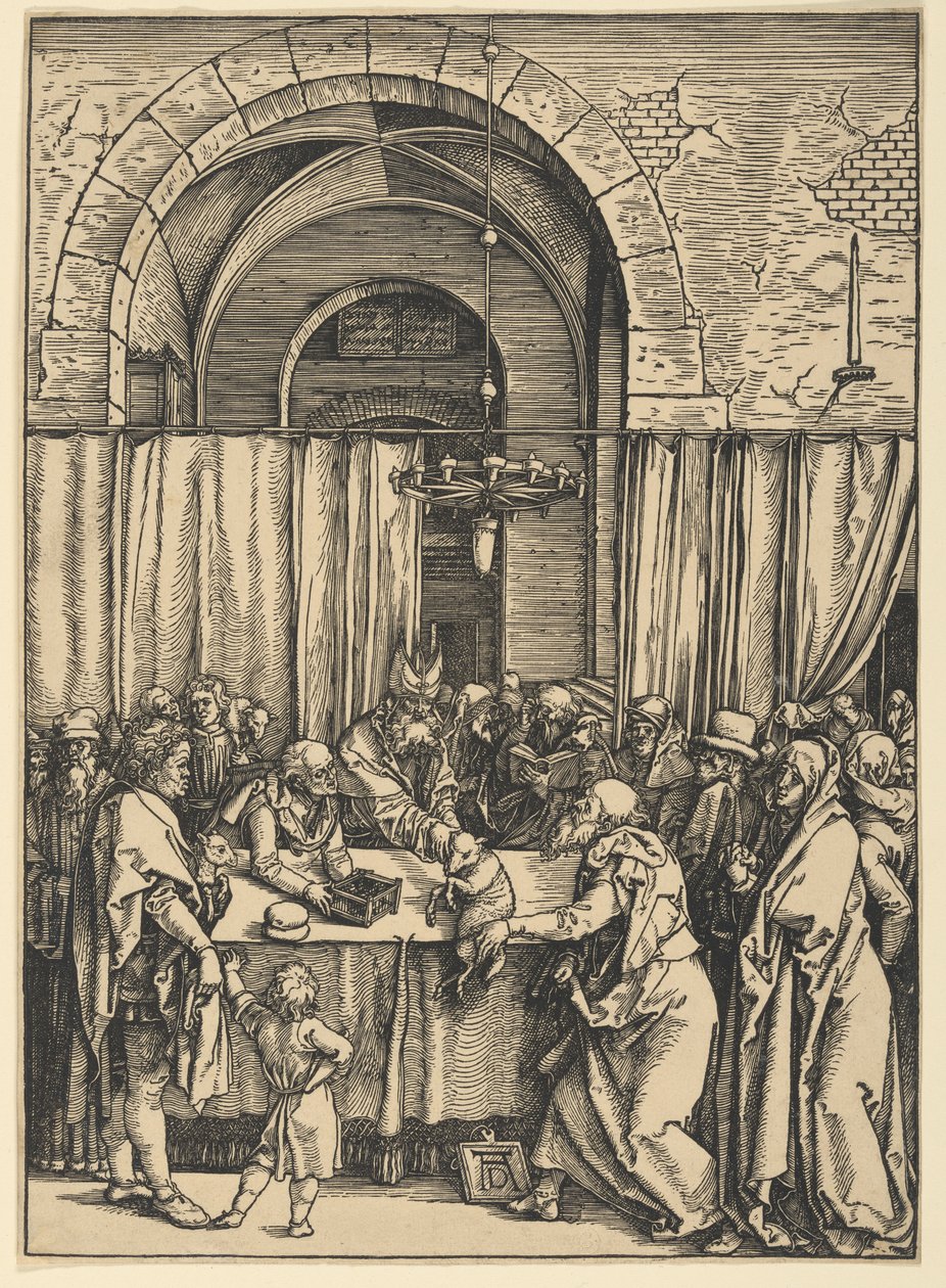 Odmítnutí Jáchymovy oběti, ze Života Panny Marie od Albrecht Dürer