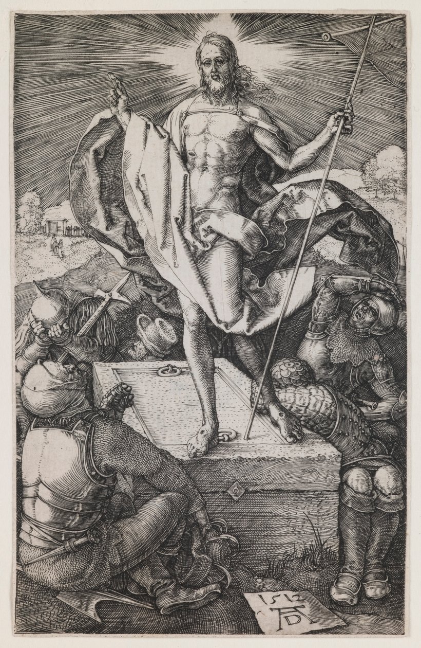 Vzkříšení, ze série „The Engraved Passion“ od Albrecht Dürer