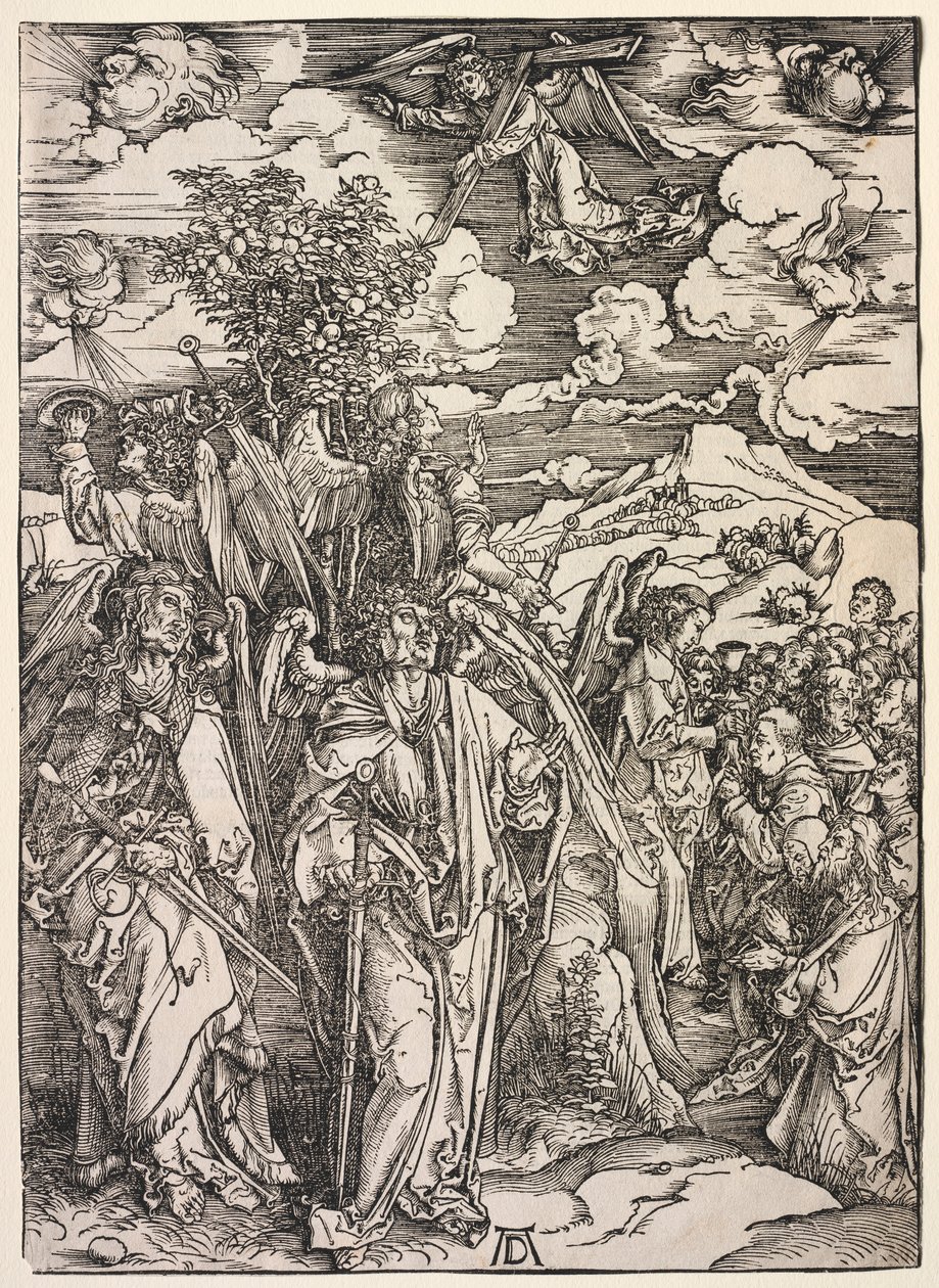 Zjevení svatého Jana: Čtyři andělé držící větry, 1511. od Albrecht Dürer
