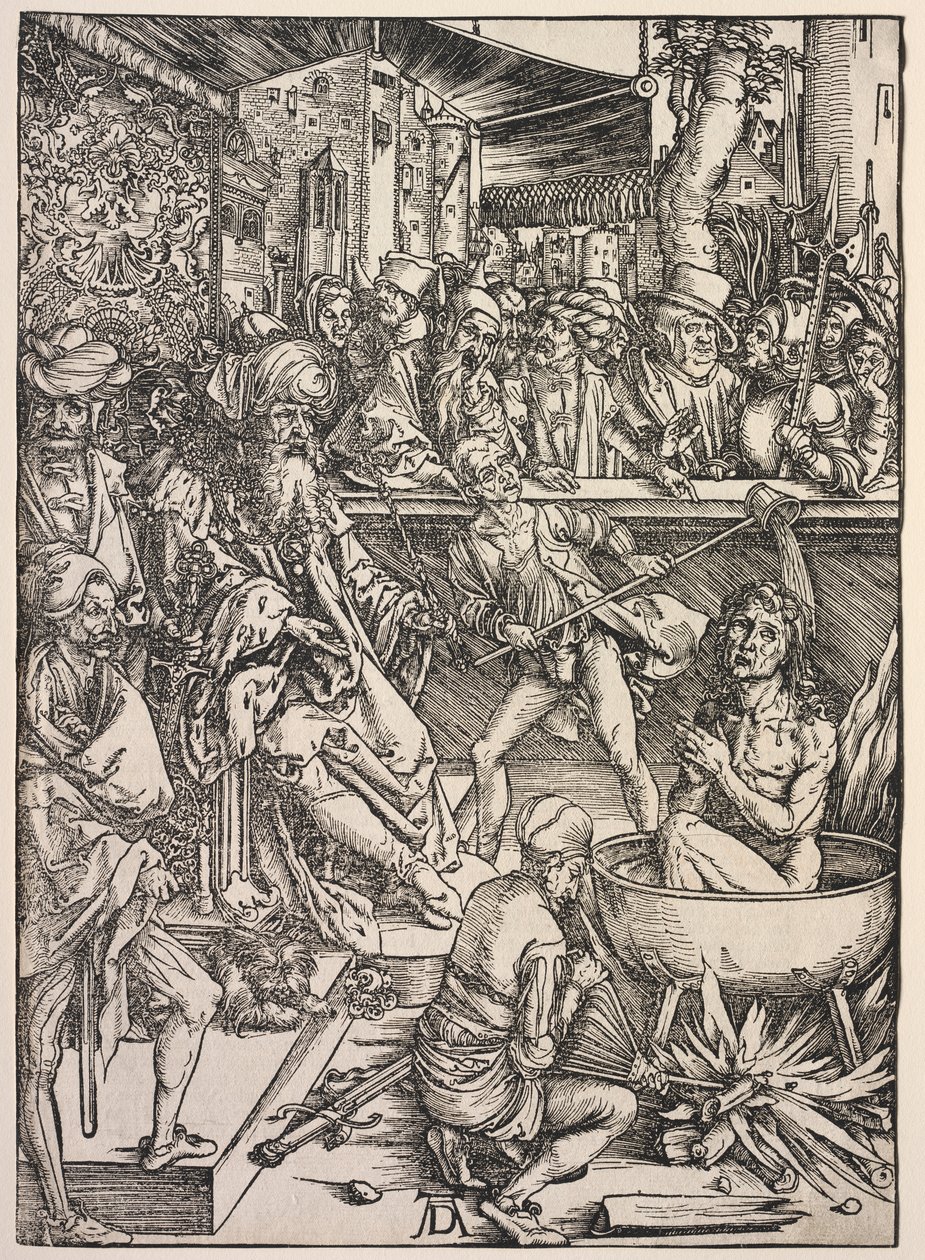 Zjevení svatého Jana: Umučení svatého Jana od Albrecht Dürer