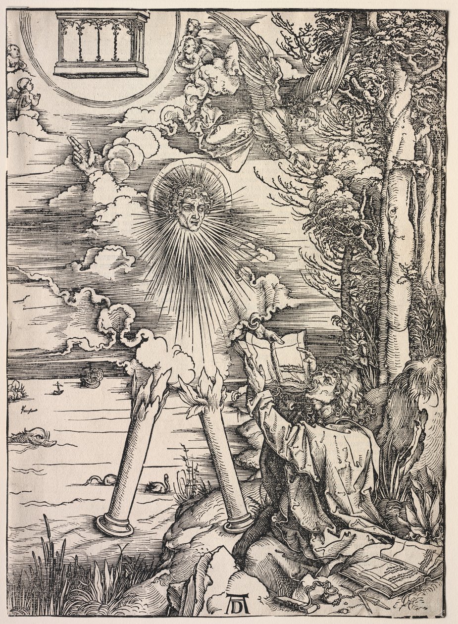 Zjevení svatého Jana: Svatý Jan hltající knihy od Albrecht Dürer
