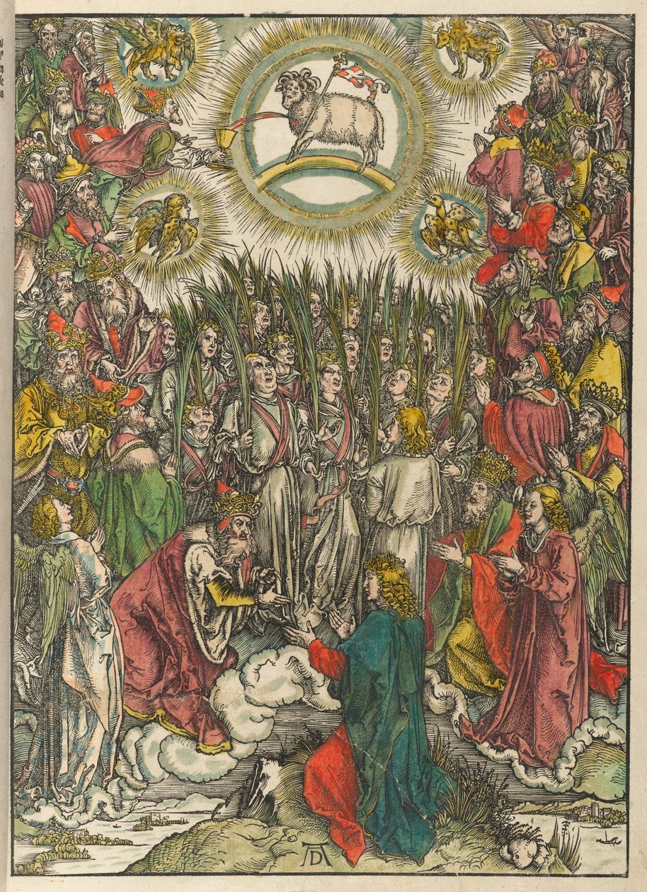 Zjevení svatého Jana: Klanění Beránkovi od Albrecht Dürer