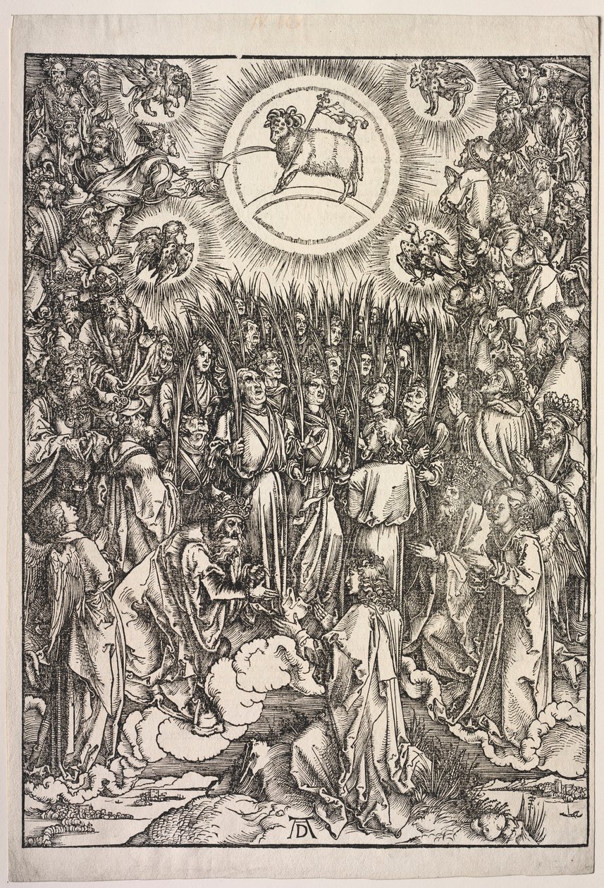 Zjevení svatého Jana: Klanění Beránka, 1511. od Albrecht Dürer