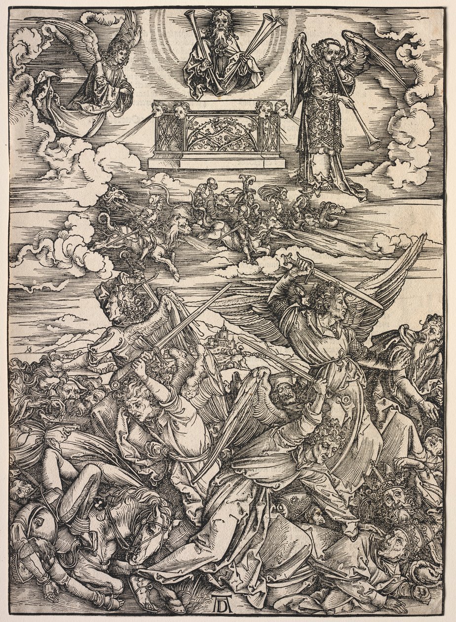 Zjevení svatého Jana: Čtyři ničitelé andělé, 1511. od Albrecht Dürer