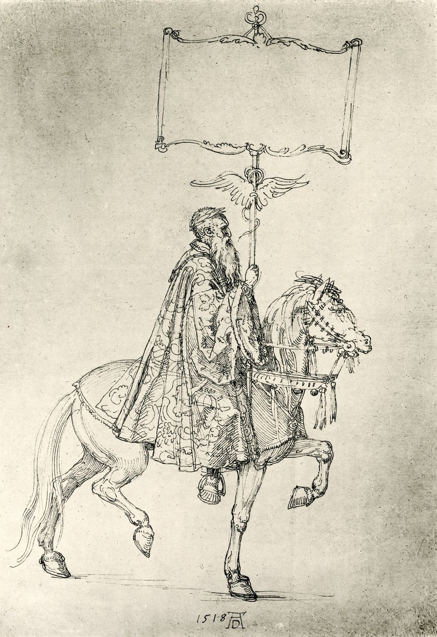 Jízda na koni starého muže od Albrecht Dürer