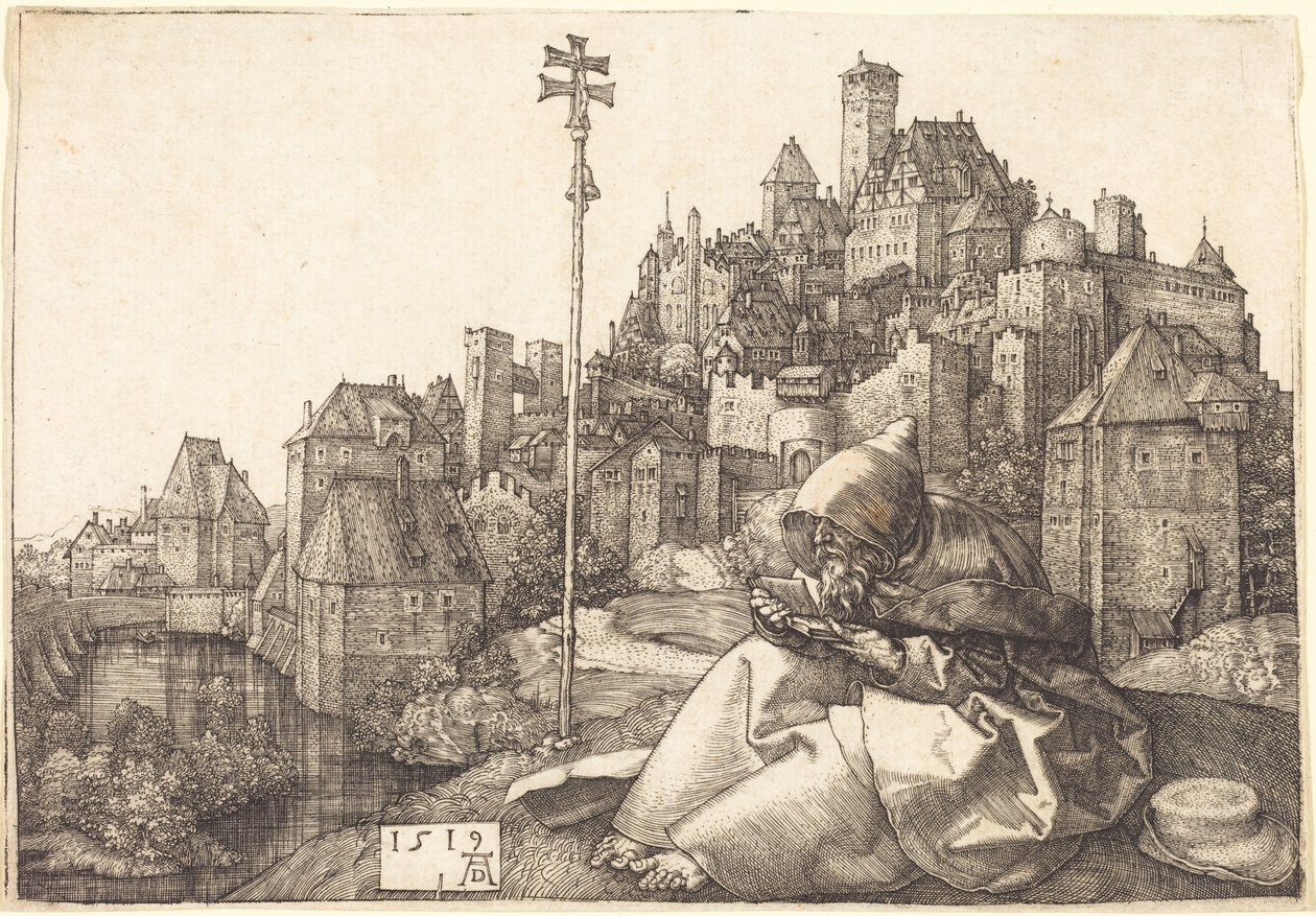 Čtení o svatém Antonínovi od Albrecht Dürer