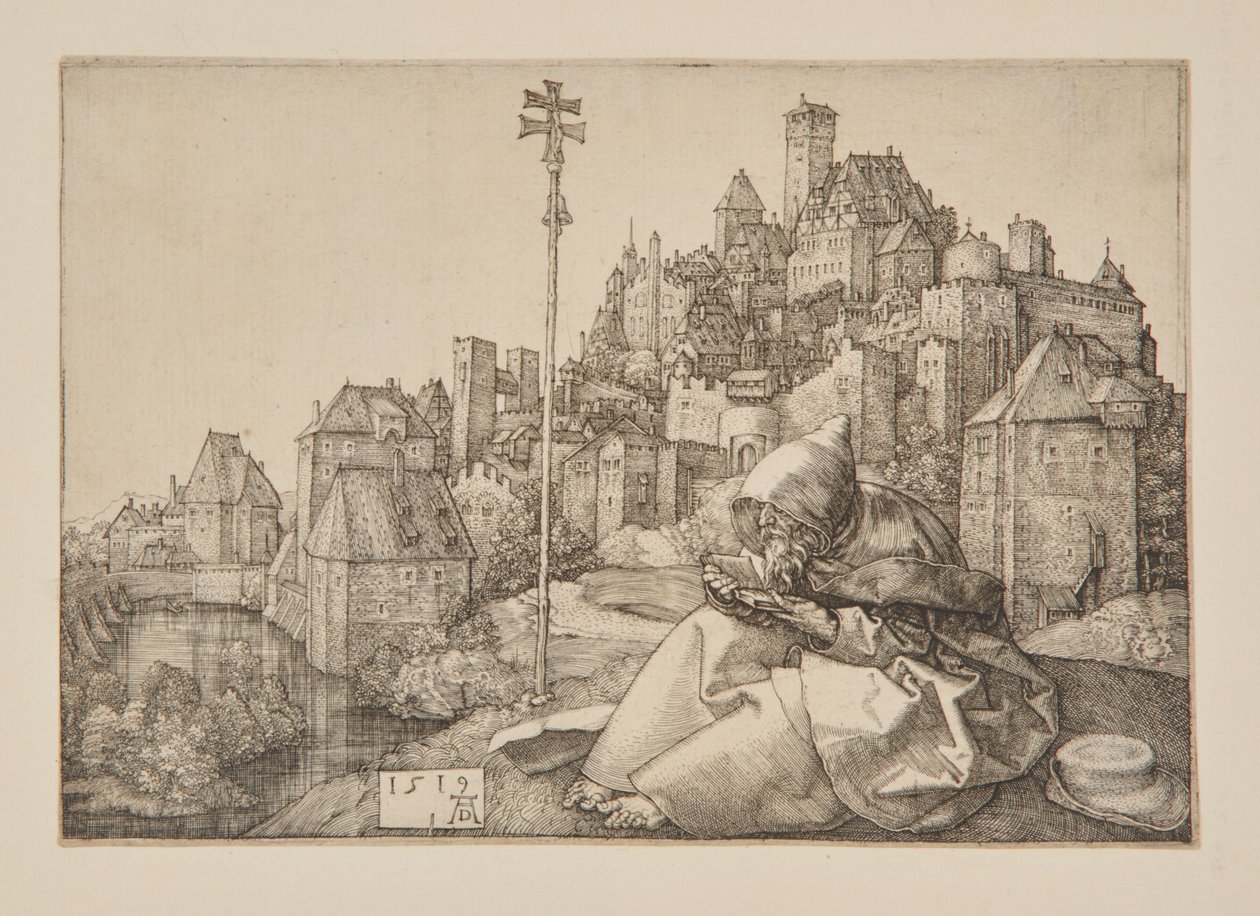 Svatý Antonín čtoucí od Albrecht Dürer