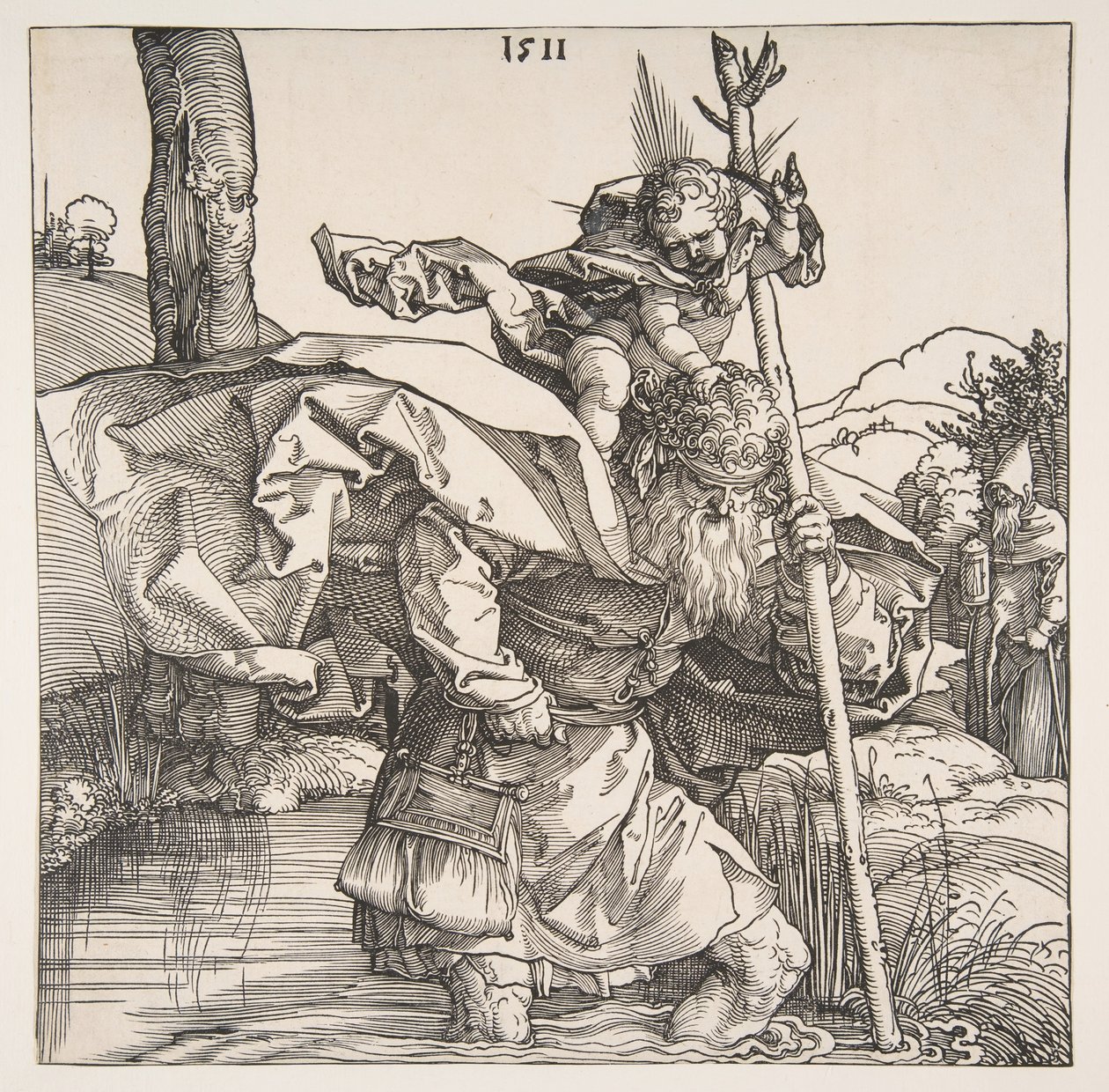 Svatý Kryštof, 1511. od Albrecht Dürer