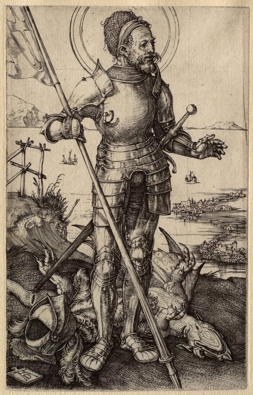 Svatý Jiří pěšky od Albrecht Dürer