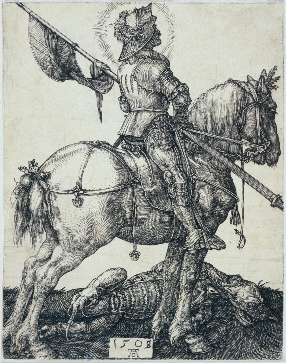 Svatý Jiří na koni (Bartsch 54) od Albrecht Dürer