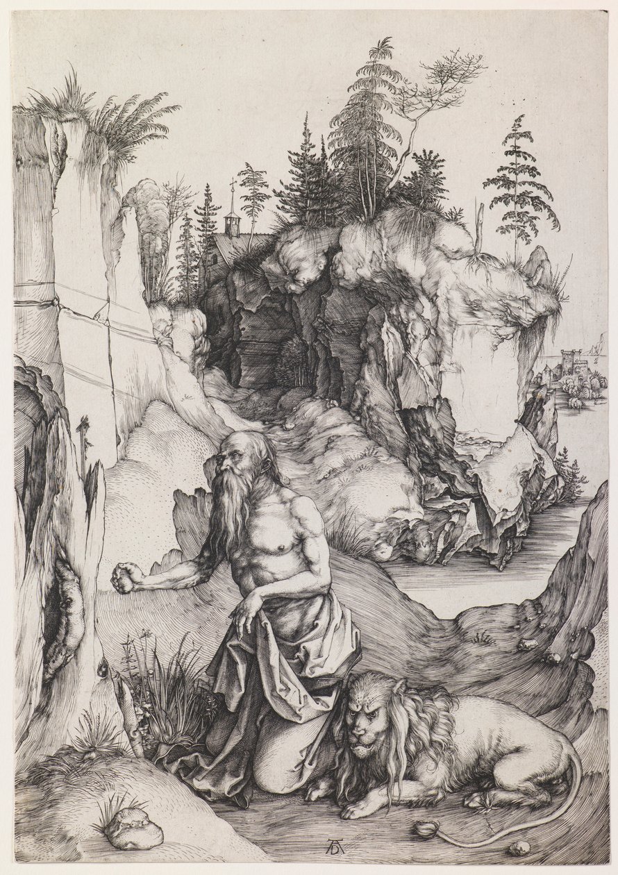 Kající svatý Jeroným v pustině od Albrecht Dürer