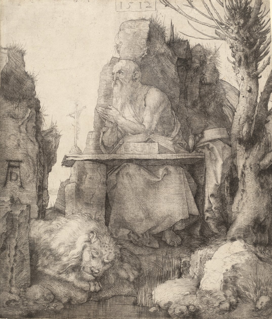 Svatý Jeroným u Pollardovy vrby, 1512. od Albrecht Dürer