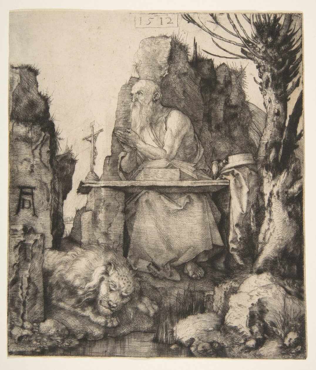 Svatý Jeroným u Pollard Willow, 1512. od Albrecht Dürer