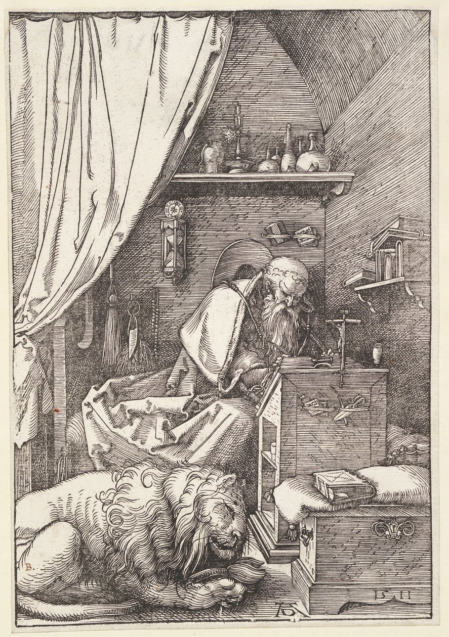 Svatý Jeroným ve své cele od Albrecht Dürer