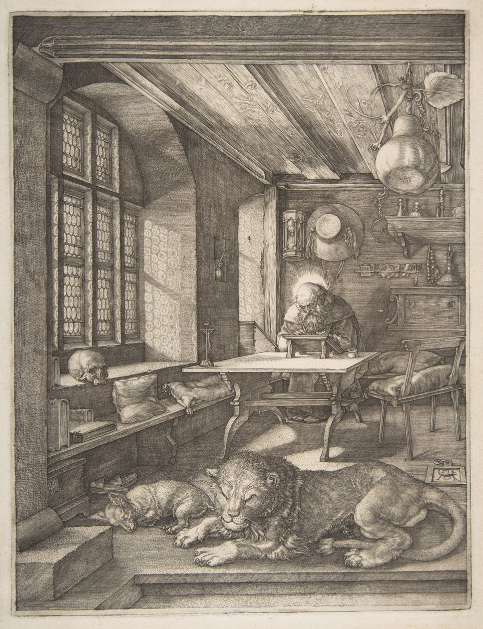 Svatý Jeroným ve své pracovně od Albrecht Dürer