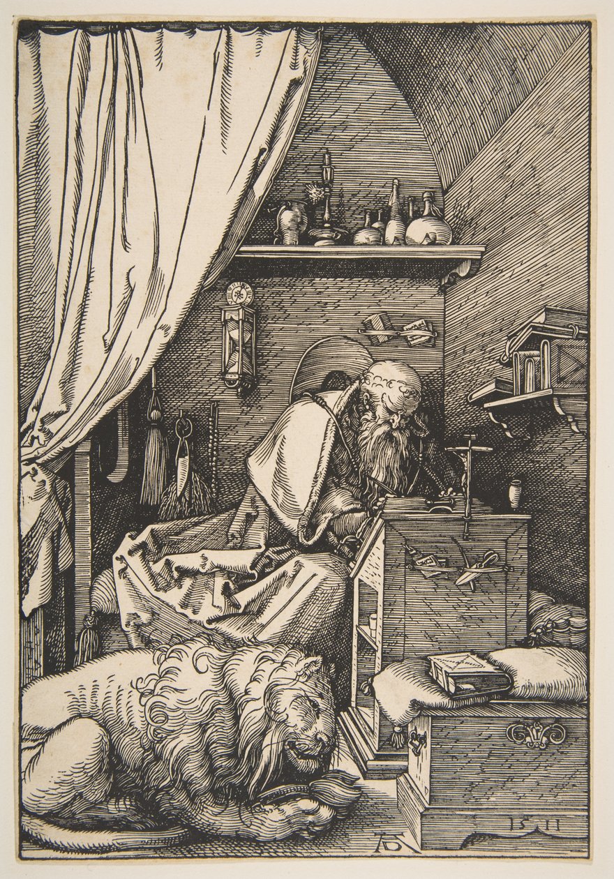 Svatý Jeroným ve své pracovně od Albrecht Dürer