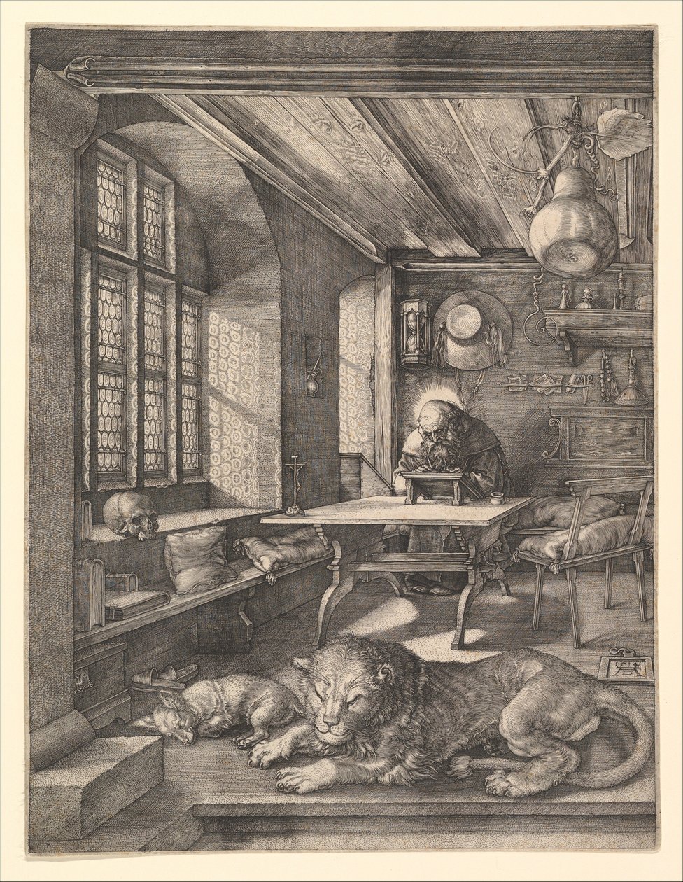 Svatý Jeroným ve své pracovně od Albrecht Dürer