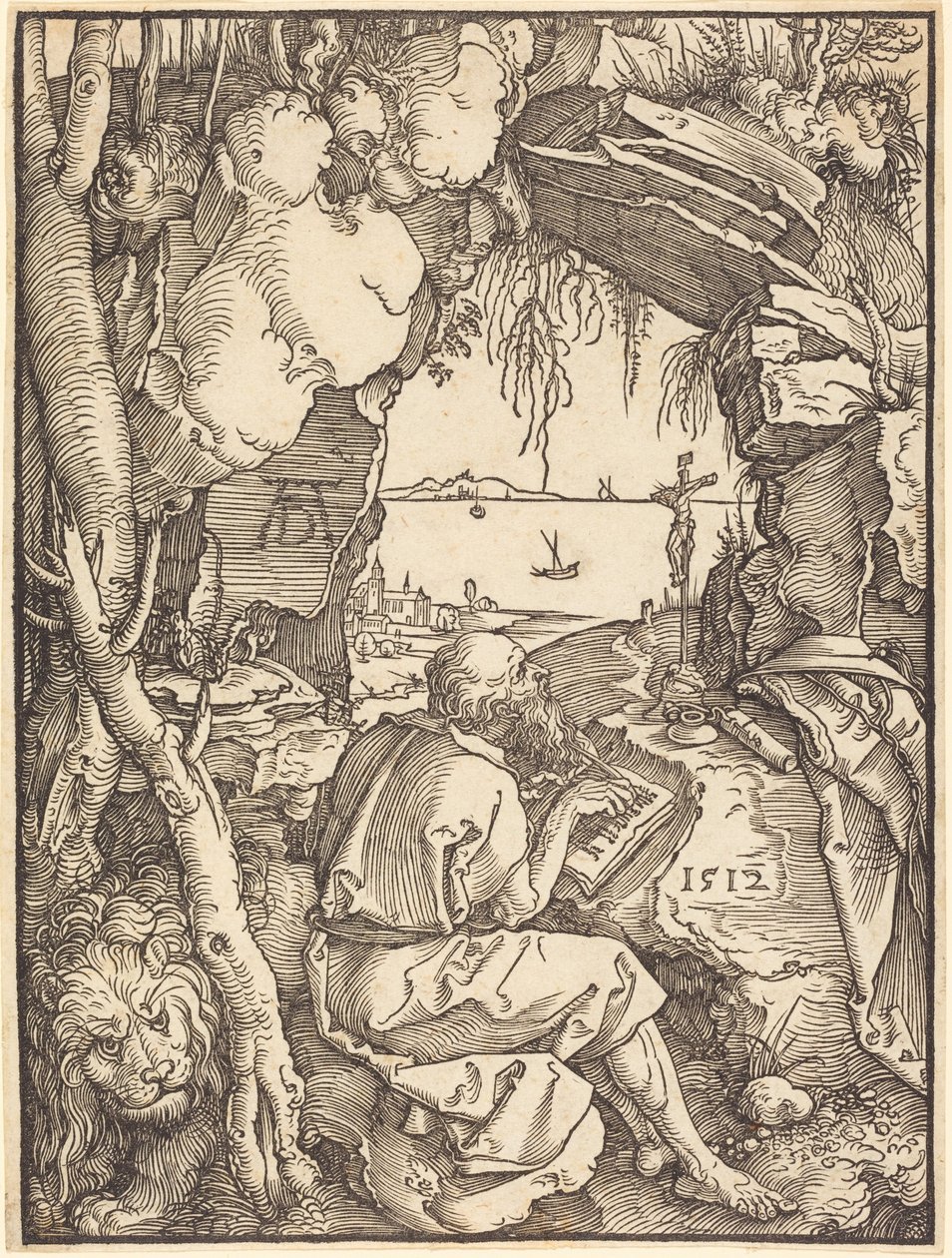 Svatý Jeroným v jeskyni od Albrecht Dürer