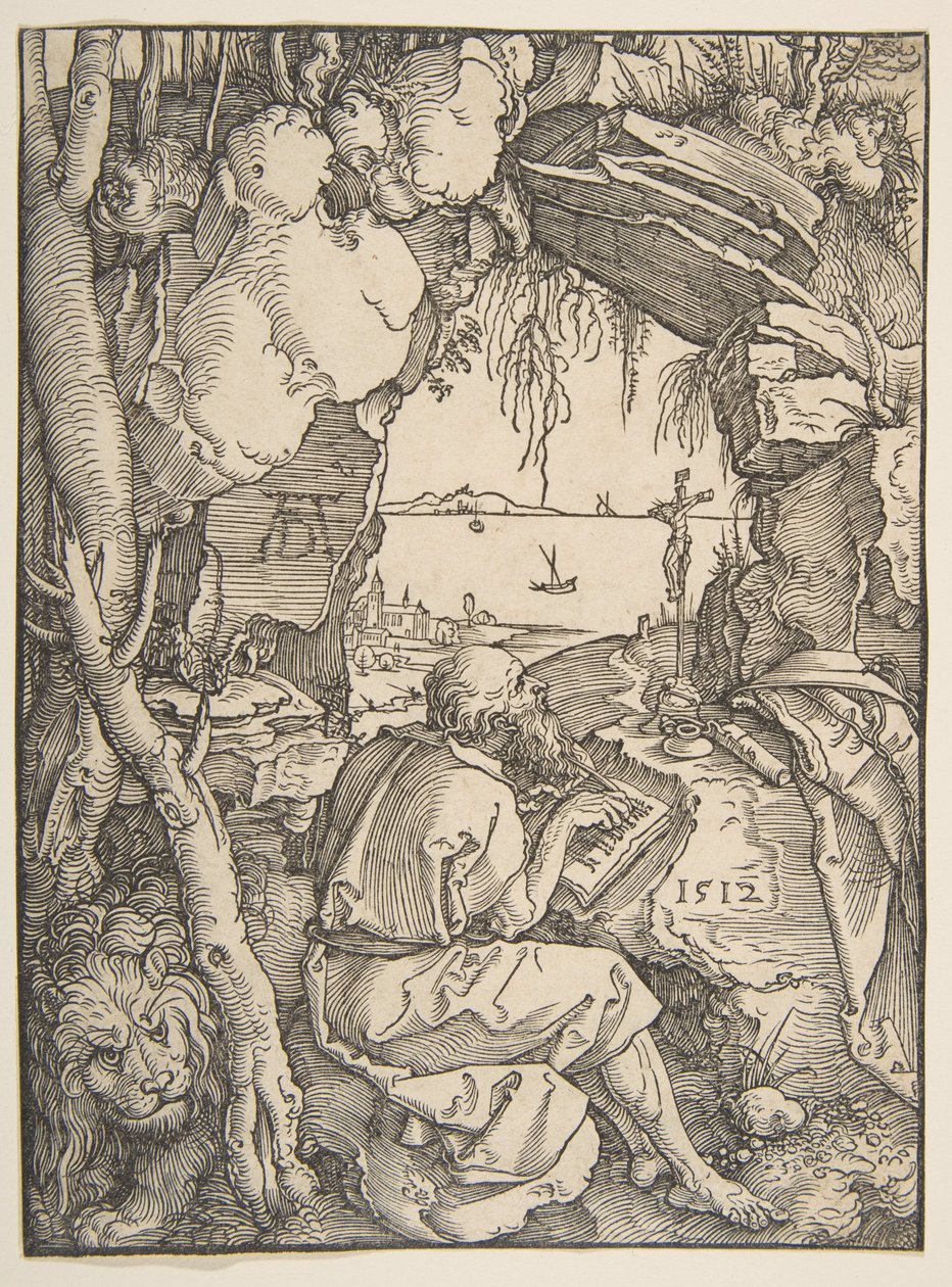 Svatý Jeroným v jeskyni od Albrecht Dürer