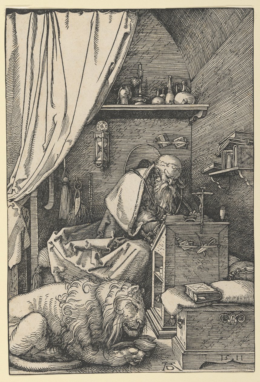 Svatý Jeroným ve své cele od Albrecht Dürer