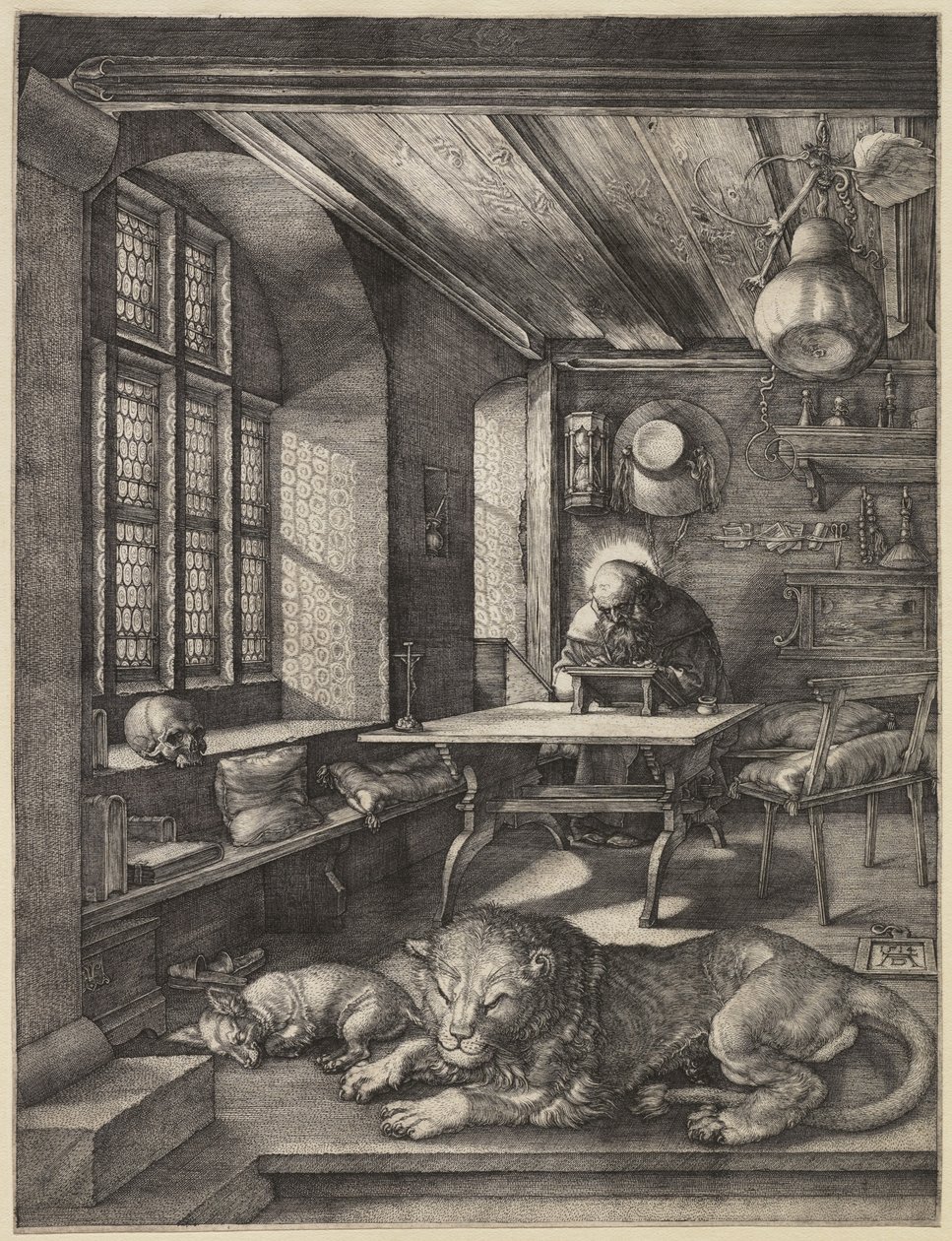 Svatý Jeroným ve své pracovně, 1514 od Albrecht Dürer