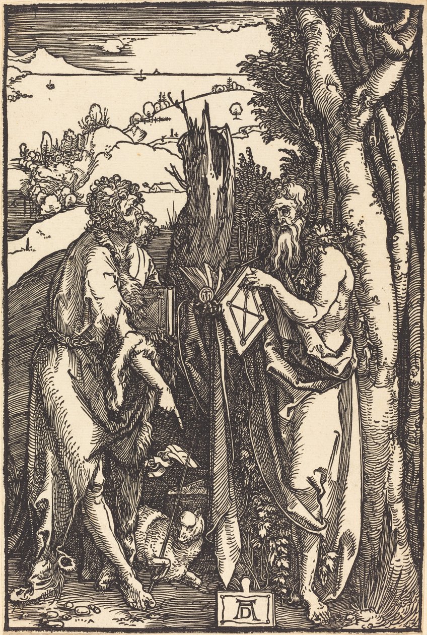 Svatý Jan Křtitel a svatý Onufrius od Albrecht Dürer