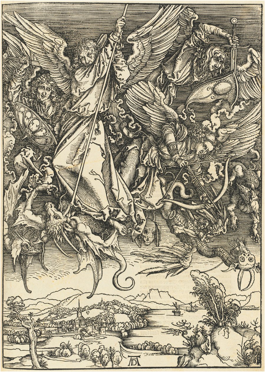 Svatý Michael bojující s drakem od Albrecht Dürer