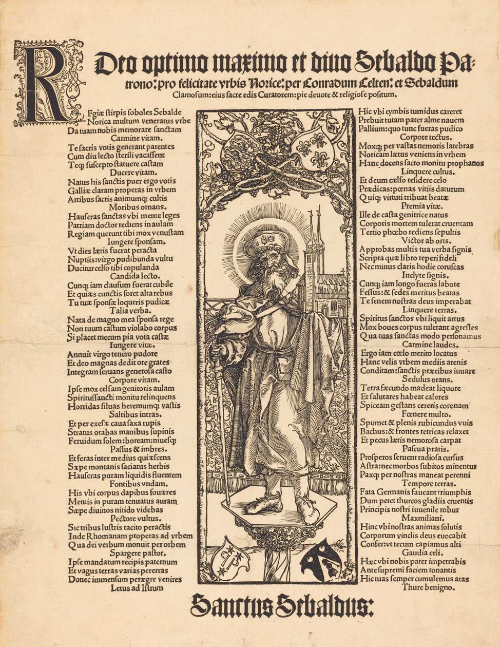 Svatý Sebaldus stojící na sloupu, c. 1501. od Albrecht Dürer