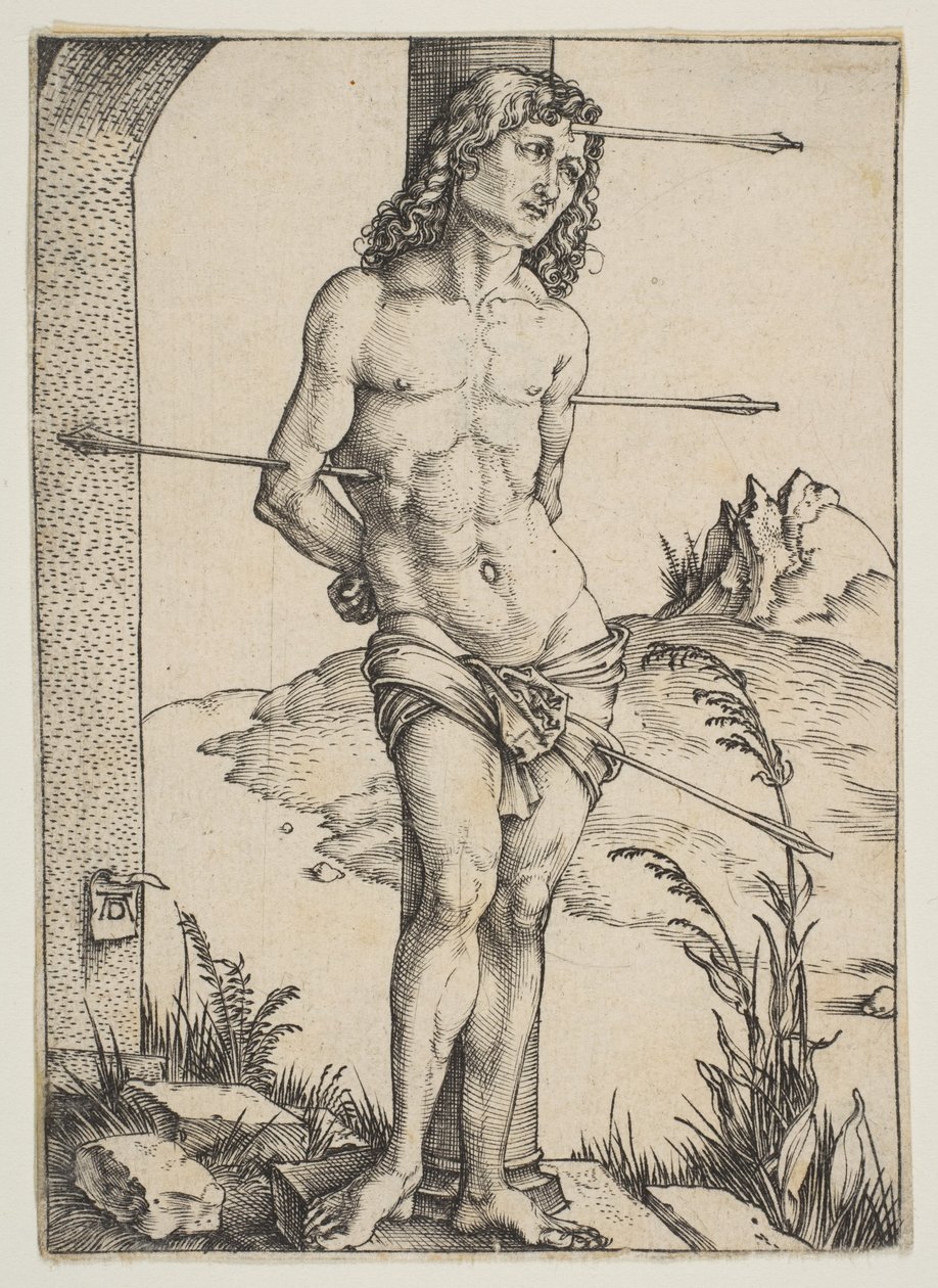 Svatý Šebestián připoutaný ke sloupu od Albrecht Dürer