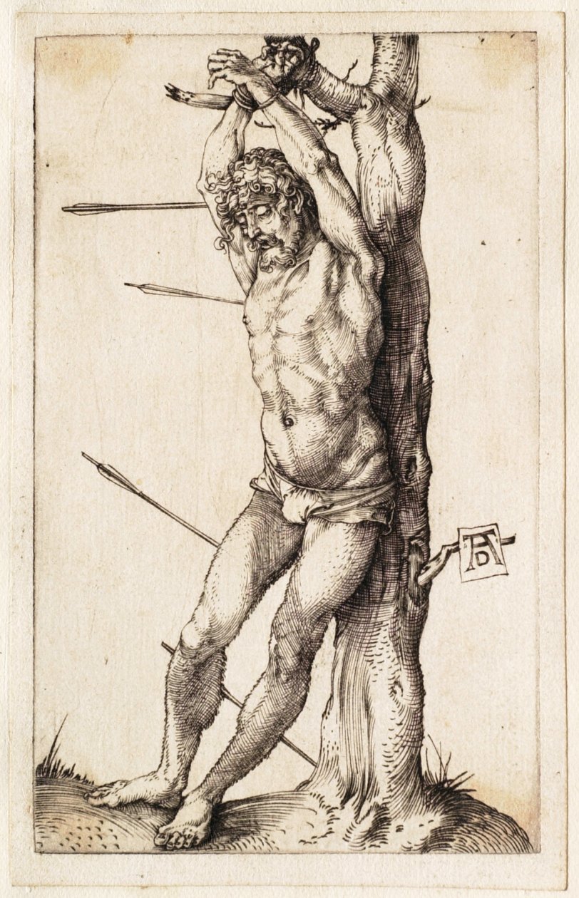 Svatý Šebestián přivázaný ke stromu od Albrecht Dürer