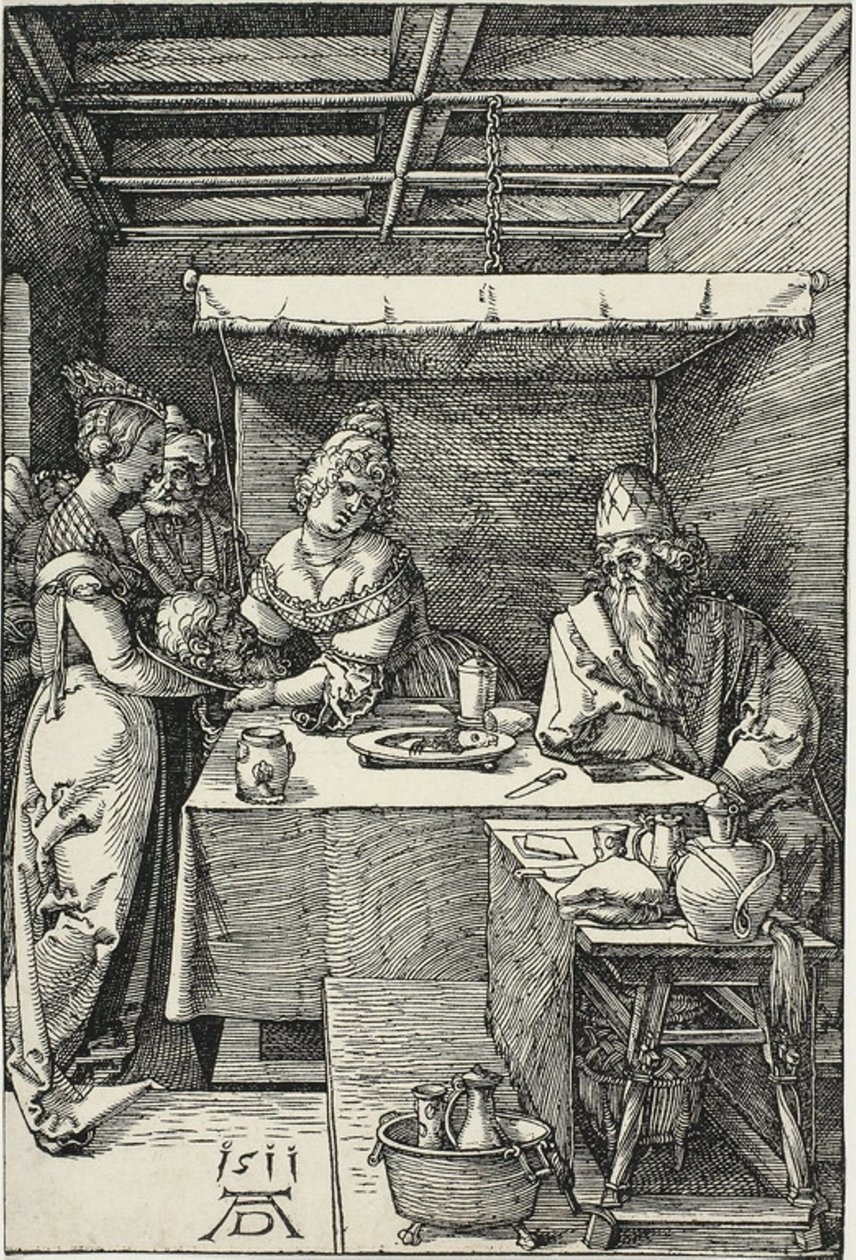 Salome představuje hlavu Jana Křtitele Herodiadě od Albrecht Dürer