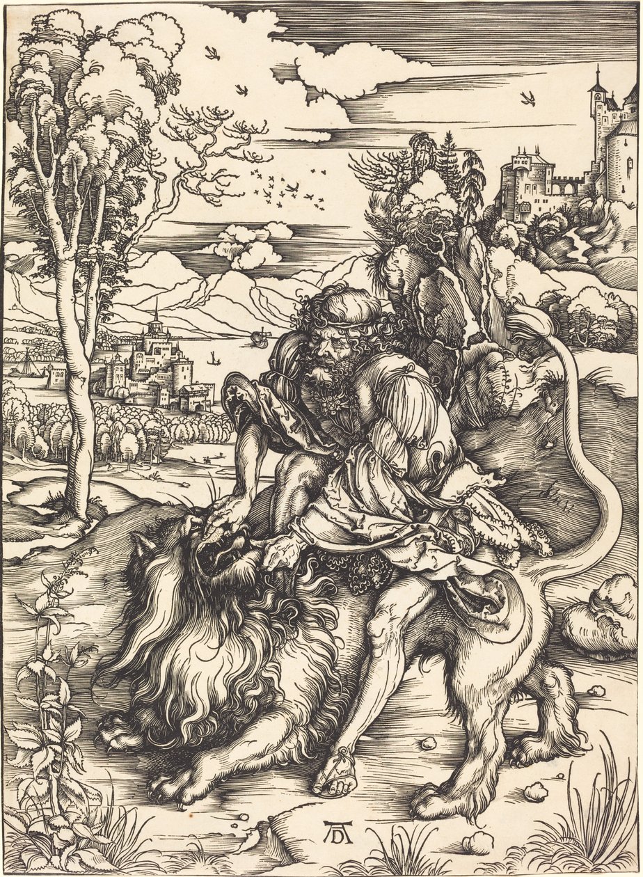 Samson bojuje se lvem od Albrecht Dürer