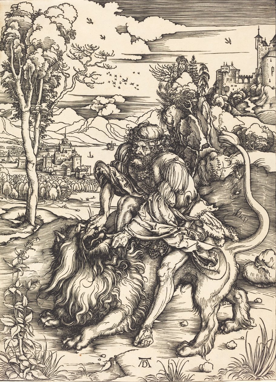 Samson Bojuje se lvem, c. 14971498. od Albrecht Dürer