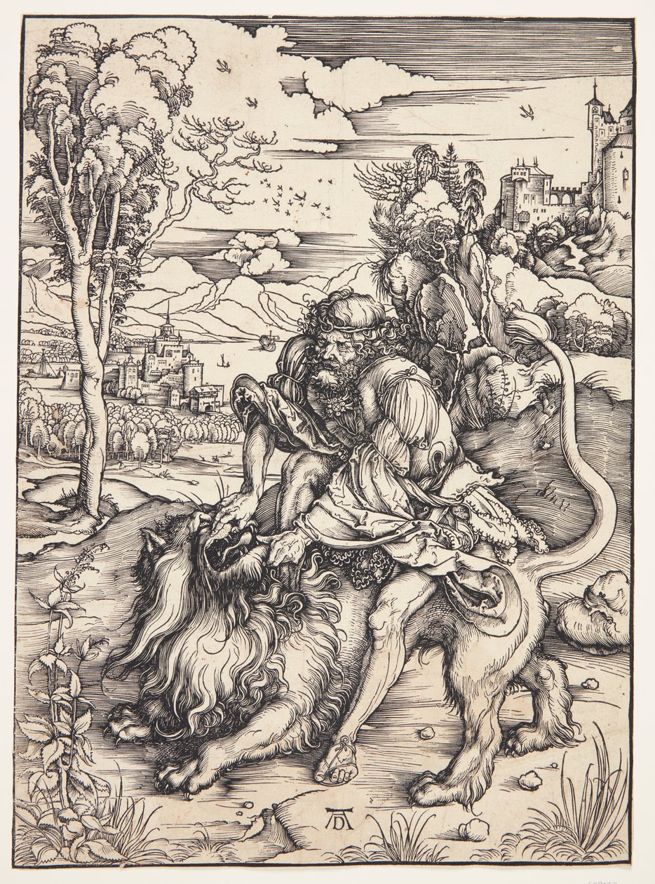 Samson roztrhávající lva od Albrecht Dürer
