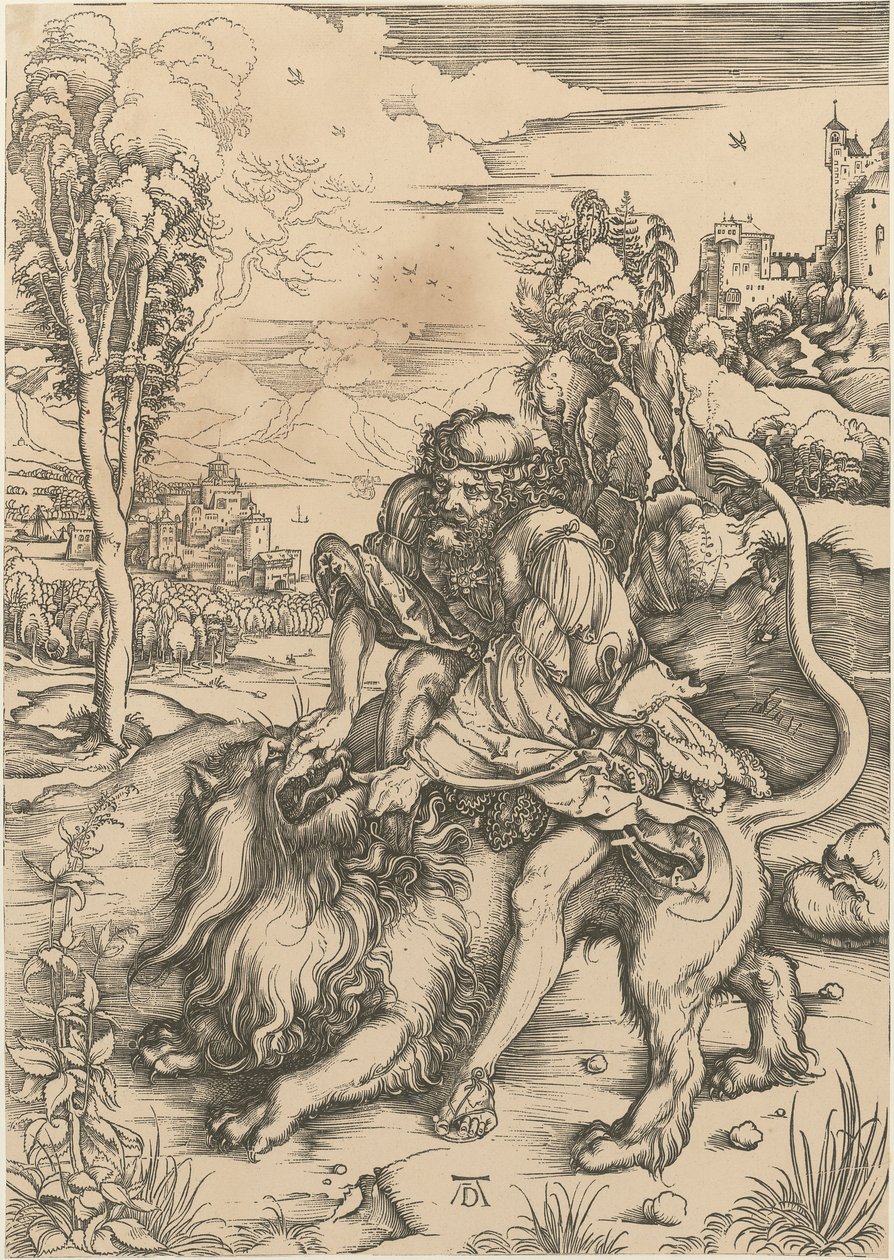 Samson zabije lva od Albrecht Dürer